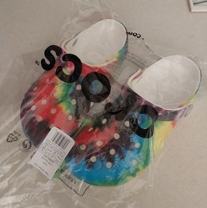 Tie dye Crocs